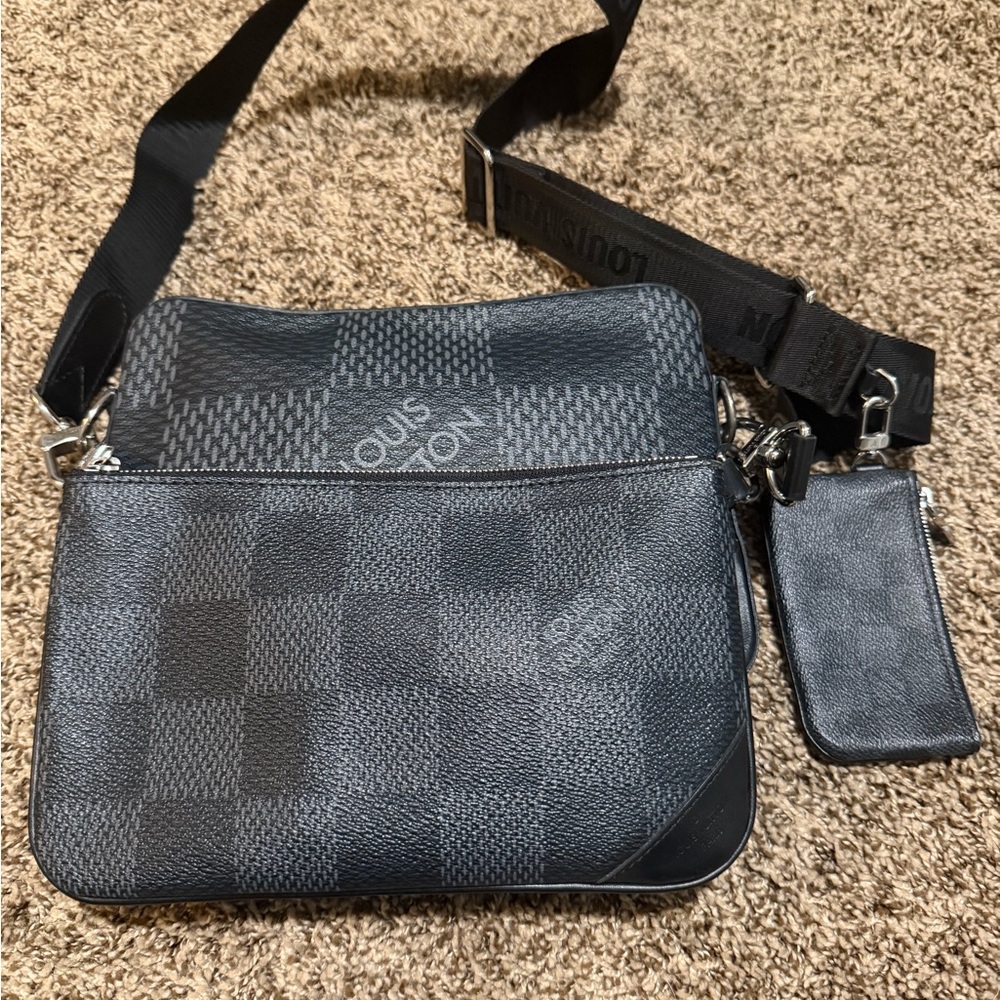 Louis Vuitton Graphite Checkered Messenger Bag